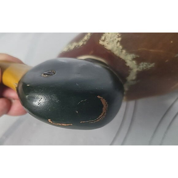 Vintage Hand Carved & Hand Painted Mallard‎ Duck Decoy Signed Jamalanowski - Picture 10 of 16